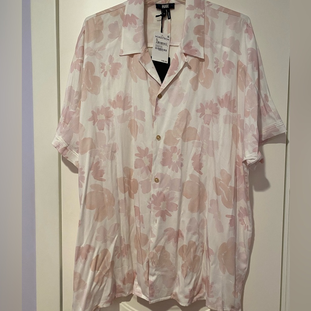 Paige Men’s Markell Shirt Sleeves Shirt, Size XL, Color-Sunset Multi